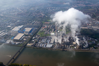 Luftbild von Worms im Bundesland Rheinland-Pfalz, Deutschland
