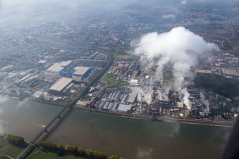 Luftaufnahme von Worms im Bundesland Rheinland-Pfalz, Deutschland