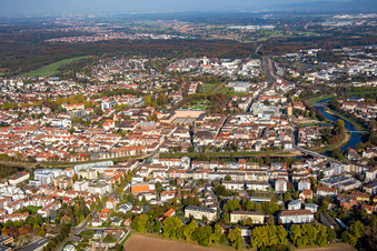 Luftbild von Zentrum in Rastatt im Bundesland Baden-Württemberg, Deutschland