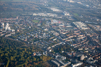 Ortsteil Oststadt in Karlsruhe im Bundesland Baden-Württemberg, Deutschland