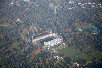 Luftbild von Karlsruhe, Stadion im Ortsteil Innenstadt-Ost im Bundesland Baden-Württemberg, Deutschland