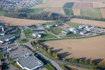 Hohwiller im Bundesland Bas-Rhin, Frankreich vom Flugzeug aus