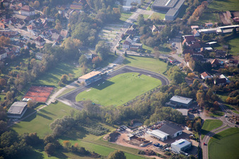 Lauterbourg, Champ de Football im Bundesland Bas-Rhin, Frankreich