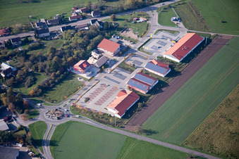 Luftbild von Neulauterburg, Einkaufszentrum in Berg im Bundesland Rheinland-Pfalz, Deutschland