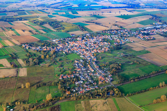 Dorfansicht aus Süden in Kapsweyer im Bundesland Rheinland-Pfalz, Deutschland
