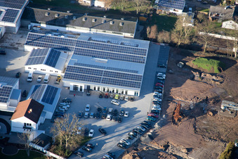 Herxheim bei Landau im Bundesland Rheinland-Pfalz, Deutschland vom Flugzeug aus