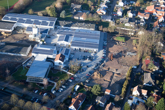 Herxheim bei Landau im Bundesland Rheinland-Pfalz, Deutschland aus der Vogelperspektive