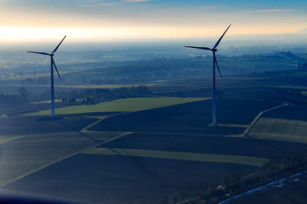 Minfelder Windpark im Bundesland Rheinland-Pfalz, Deutschland