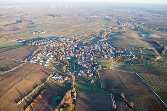 Luftaufnahme von Ortsteil Mörzheim in Landau in der Pfalz im Bundesland Rheinland-Pfalz, Deutschland