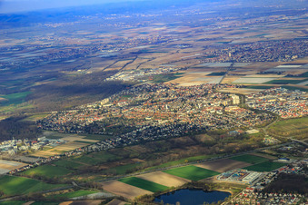 Luftbild von Ortsansicht aus Südosten in Limburgerhof im Bundesland Rheinland-Pfalz, Deutschland