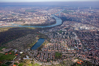 Ortsteil Almenhof in Mannheim im Bundesland Baden-Württemberg, Deutschland