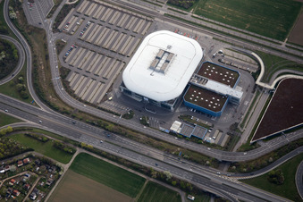SAP-Arena im Ortsteil Hochstätt in Mannheim im Bundesland Baden-Württemberg, Deutschland