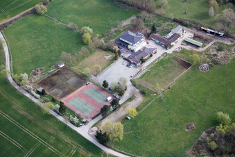 Luftbild von Ortsteil Auerbach in Bensheim im Bundesland Hessen, Deutschland