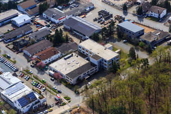 Drohnenaufname von Industriegebiet Sandwiesen mit Laetus in Alsbach-Hähnlein im Bundesland Hessen, Deutschland