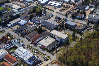 Drohnenbild von Industriegebiet Sandwiesen mit Laetus in Alsbach-Hähnlein im Bundesland Hessen, Deutschland
