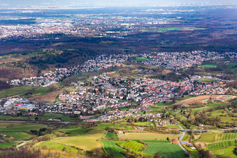 Nieder-Ramstadt von Süden in Mühltal im Bundesland Hessen, Deutschland