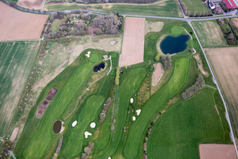 Luftaufnahme von Gelände des Golfplatz Golf Sport Park Groß-Zimmern in Groß-Zimmern im Bundesland Hessen, Deutschland