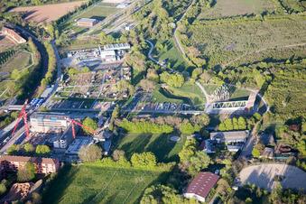 Landesgartenschau 2015 in Landau in der Pfalz im Bundesland Rheinland-Pfalz, Deutschland von oben