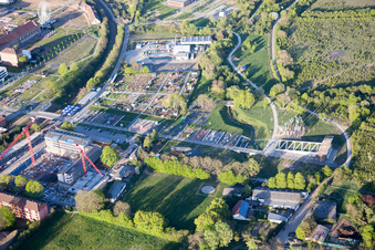 Landesgartenschau 2015 in Landau in der Pfalz im Bundesland Rheinland-Pfalz, Deutschland aus der Luft