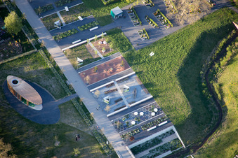 Landesgartenschau 2015 in Landau in der Pfalz im Bundesland Rheinland-Pfalz, Deutschland aus der Vogelperspektive