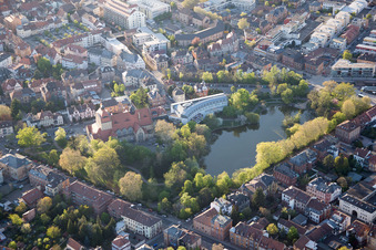 Drohnenbild von Landau in der Pfalz im Bundesland Rheinland-Pfalz, Deutschland