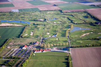 Luftbild von Gelände des Golfplatz Golfpark Biblis-Wattenheim *****GOLF absolute in Wattenheim im Bundesland Hessen, Deutschland