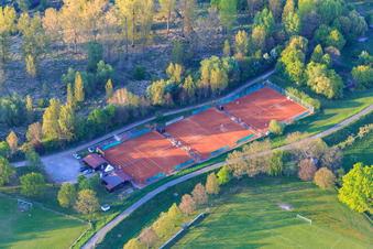Sportplätze der SKG Stockstadt Tennisabteilung in Stockstadt am Rhein im Bundesland Hessen, Deutschland