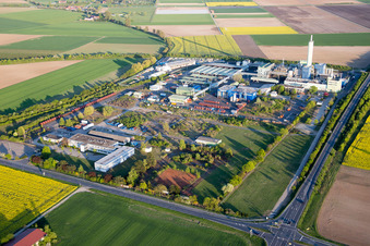 Luftbild von Ortsansicht in Biebesheim am Rhein im Bundesland Hessen, Deutschland