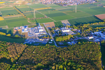 Luftbild von Open Grid Europe GmbH im Ortsteil Allmendfeld in Gernsheim im Bundesland Hessen, Deutschland