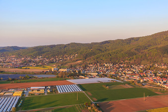 Ortsansicht aus Südwesten im Ortsteil Alsbach in Alsbach-Hähnlein im Bundesland Hessen, Deutschland