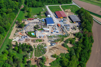Drohnenbild von Palatinum Landschafts u. Gartendesign in Hagenbach im Bundesland Rheinland-Pfalz, Deutschland