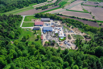 Palatinum Landschafts u. Gartendesign in Hagenbach im Bundesland Rheinland-Pfalz, Deutschland von der Drohne aus gesehen
