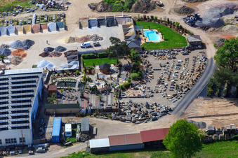 Palatinum Landschafts u. Gartendesign in Hagenbach im Bundesland Rheinland-Pfalz, Deutschland vom Flugzeug aus