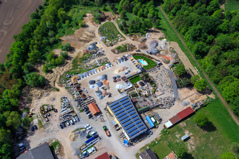 Drohnenbild von Palatinum Landschafts u. Gartendesign in Hagenbach im Bundesland Rheinland-Pfalz, Deutschland