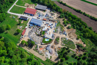 Palatinum Landschafts u. Gartendesign in Hagenbach im Bundesland Rheinland-Pfalz, Deutschland von der Drohne aus gesehen
