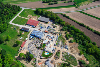 Luftbild von Palatinum Landschafts u. Gartendesign in Hagenbach im Bundesland Rheinland-Pfalz, Deutschland
