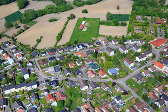 Luftaufnahme von Konrad-Adenauer-Ring in Hagenbach im Bundesland Rheinland-Pfalz, Deutschland