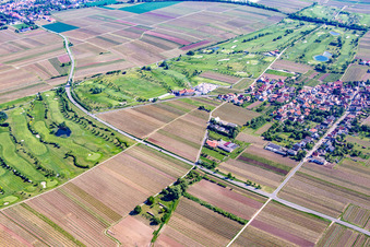 Luftaufnahme von Dackenheim, Golfplatz im Bundesland Rheinland-Pfalz, Deutschland