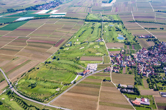 Dackenheim, Golfplatz im Bundesland Rheinland-Pfalz, Deutschland aus der Luft
