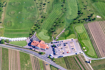 Drohnenaufname von Dackenheim, Golfplatz im Bundesland Rheinland-Pfalz, Deutschland