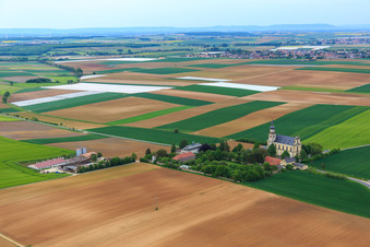Wallfahrtskirche Fährbrück in Hausen bei Würzburg im Bundesland Bayern, Deutschland
