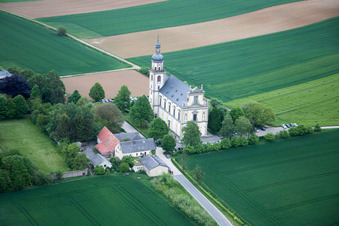 Fährbrück, Wallfahrtskirche in Hausen bei Würzburg im Bundesland Bayern, Deutschland