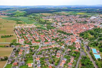 Luftbild von Gaibacher Straße in Volkach im Bundesland Bayern, Deutschland