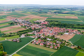 Dorf - Ansicht im Ortsteil Zeilitzheim in Kolitzheim im Bundesland Bayern, Deutschland