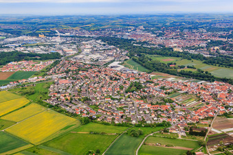 Orsansicht aus Osten in Sennfeld im Bundesland Bayern, Deutschland