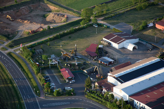 Militärmuseum im Ortsteil Stammheim in Kolitzheim im Bundesland Bayern, Deutschland aus der Luft