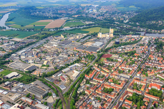 Industriegebiet Ohsener Straße mit Stephan Machinery GmbH, Schaeffler Ultra Precision Drives GmbH und Ammann in Hameln im Bundesland Niedersachsen, Deutschland