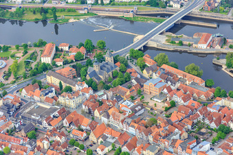 Münster St. Bonifatius und Papenschule in der Papenstr in Hameln im Bundesland Niedersachsen, Deutschland