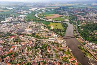 Münsterwall und Mühlenstr in Hameln im Bundesland Niedersachsen, Deutschland