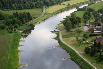 Weserfähre Wahmbeck in Bodenfelde im Bundesland Niedersachsen, Deutschland